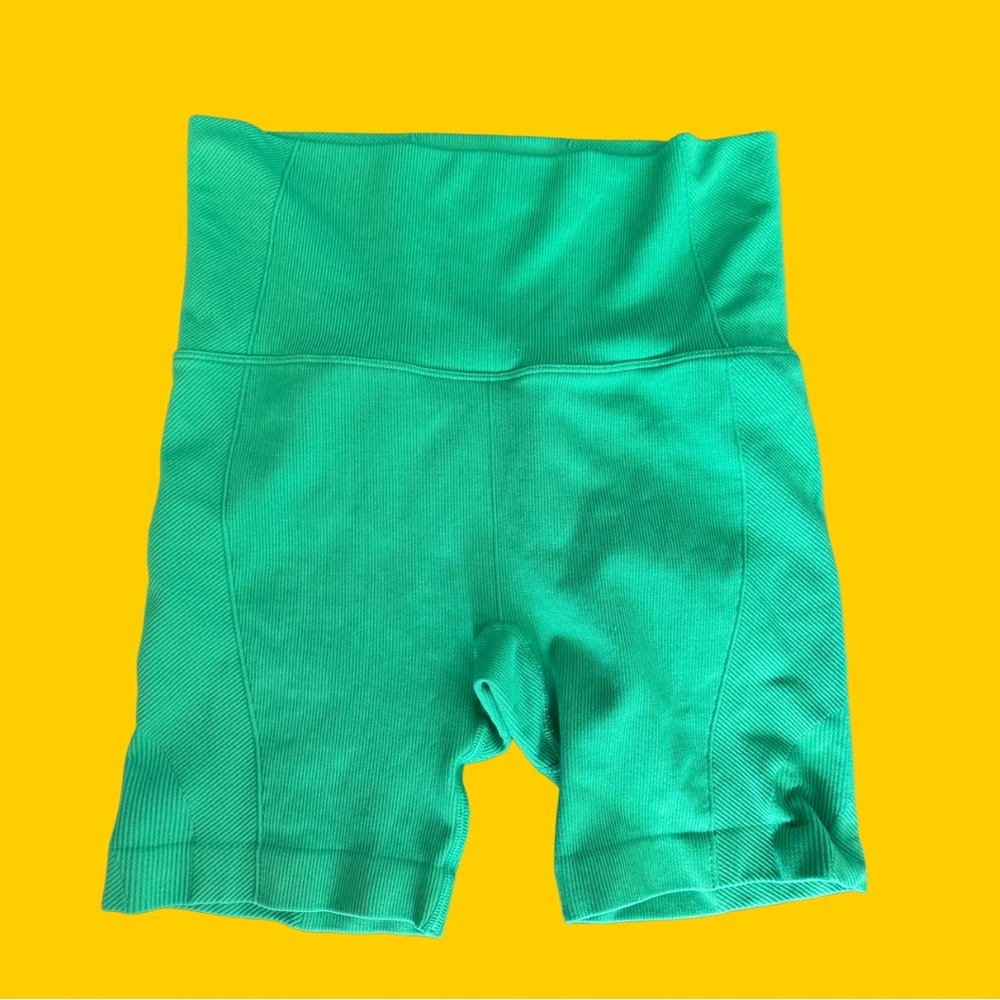Target Brand green compression bike shorts